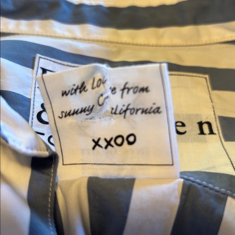 Frank & Eileen Blue and White Vertical-Stripe Button-Down Shirt - Picture 8 of 16